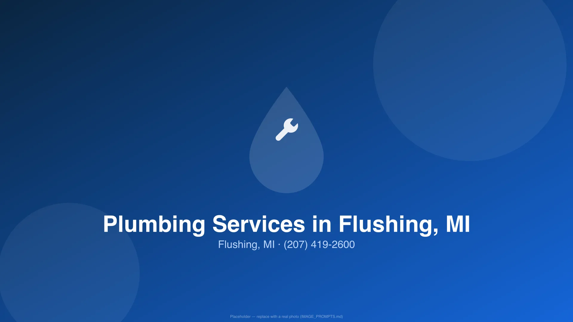 Licensed plumber servicing a home in Flushing, Michigan